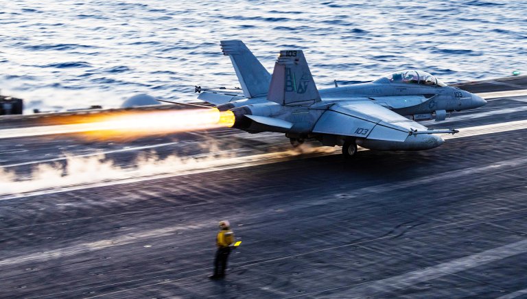 Hornet crashed aboard the USS Harry S Truman