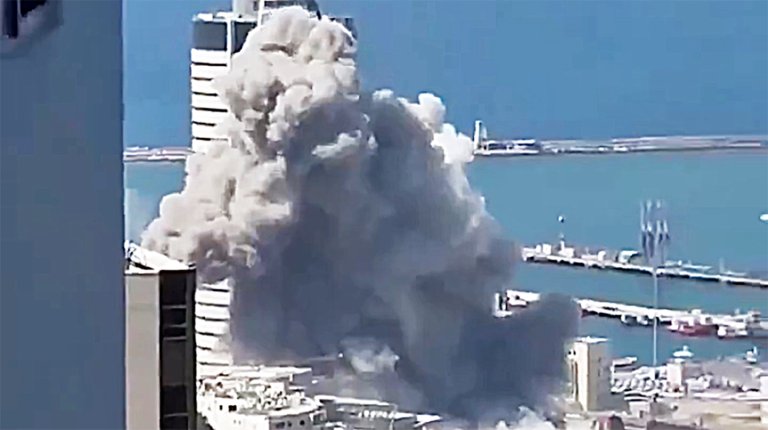 At least one Iranian ballistic missile impacted the port city of Haifa in northern Israel.